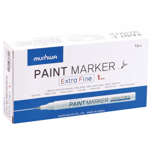 Маркер-краска лаковый MUNHWA Extra Fine Paint Marker, ЗОЛОТОЙ, 1 мм, нитро-основа, EFPM-07