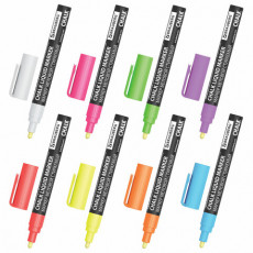 Маркеры меловые CHALK LIQUID MARKER, НЕОН, НАБОР 8 ЦВЕТОВ, 3 мм, стираемые, BRAUBERG CHALK, 152597 Маркеры меловые CHALK LIQUID MARKER, НЕОН, НАБОР 8 ЦВЕТОВ, 3 мм, стираемые, BRAUBERG CHALK, 152597