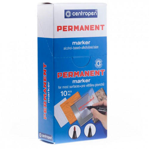 Маркер перманентный CENTROPEN 2846, КОРИЧНЕВЫЙ, тонкий наконечник, 1 мм, 6 2846 9411