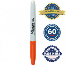 Маркер перманентный SHARPIE (США) ОРАНЖЕВЫЙ, Fine, круглый наконечник, 1 мм, 2025036