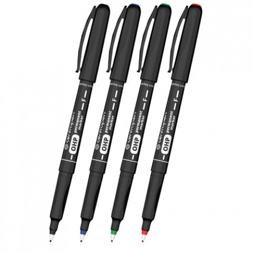 Маркеры перманентные для любой гладкой поверхности 4 ЦВЕТА CENTROPEN OHP, 0,6 мм, 2, 626360401