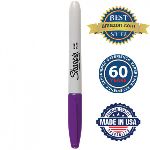 Маркер перманентный SHARPIE (США) ФИОЛЕТОВЫЙ, Fine, круглый наконечник, 1 мм, 2025034
