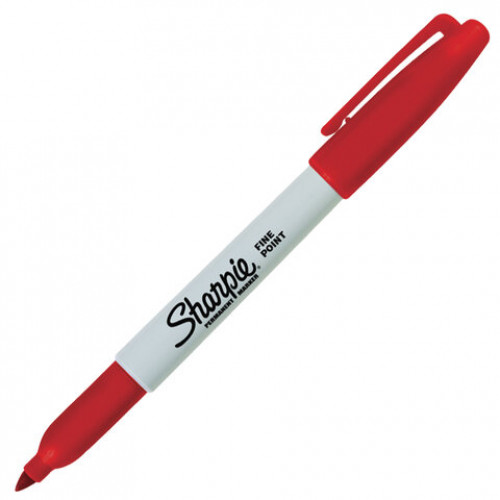 Маркер перманентный SHARPIE (США) КРАСНЫЙ, Fine, круглый наконечник, 1 мм, S0810940