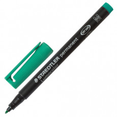 Маркер перманентный (нестираемый) STAEDTLER (Германия) Lumocolor, ЗЕЛЕНЫЙ, круглый наконечник, 1 мм, 317-5 Маркер перманентный (нестираемый) STAEDTLER (Германия) Lumocolor, ЗЕЛЕНЫЙ, круглый наконечник, 1 мм, 317-5