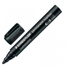 Маркер перманентный (нестираемый) STAEDTLER (Германия) Lumocolor, ЧЕРНЫЙ, круглый наконечник, 2 мм, 352-9 Маркер перманентный (нестираемый) STAEDTLER (Германия) Lumocolor, ЧЕРНЫЙ, круглый наконечник, 2 мм, 352-9
