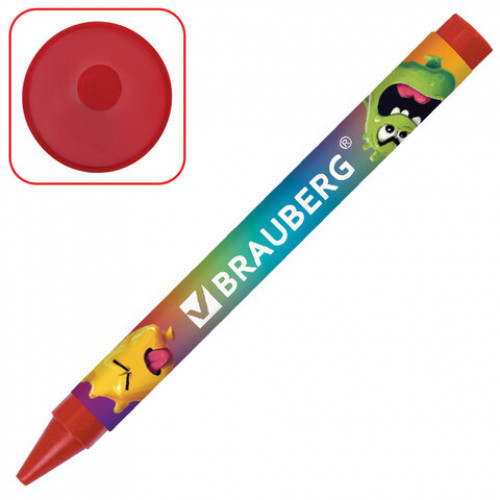 Восковые мелки BRAUBERG МОНСТРИКИ, 12 цветов, 273238