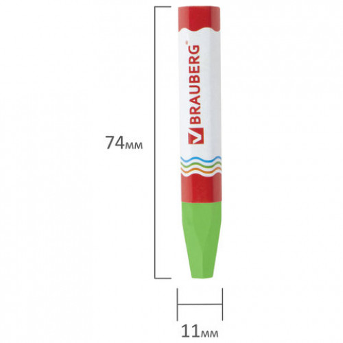 Восковые мелки утолщенные BRAUBERG АКАДЕМИЯ, НАБОР 6 цветов, на масляной основе, яркие цвета, 227294