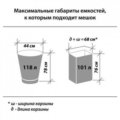 Мешки для мусора LAIMA ULTRA 120 л, черные, 20 шт., сверхпрочные, ПСД 60 мкм, 70х110 см, 607697