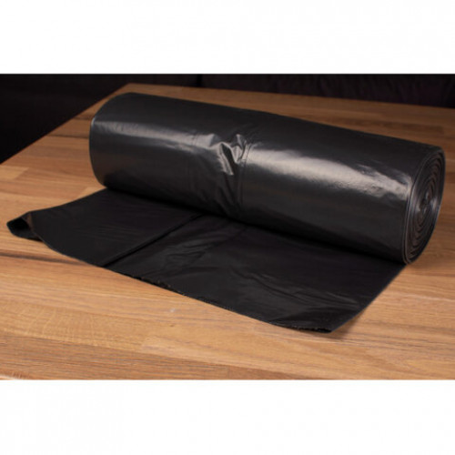 Мешки строительные для мусора 160л, СУПЕРПЛОТНЫЕ, черные, в рулоне 10шт, ПВД, 45мкм, YORK, 090090