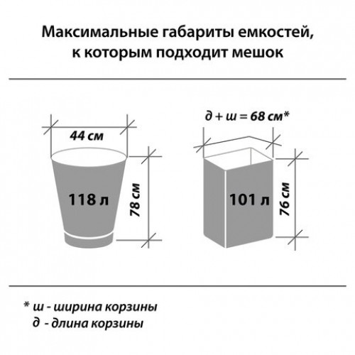 Мешки для мусора LAIMA ULTRA 120 л синие 10 шт. особо прочные, ПНД 23 мкм, 70х110 см, 607695