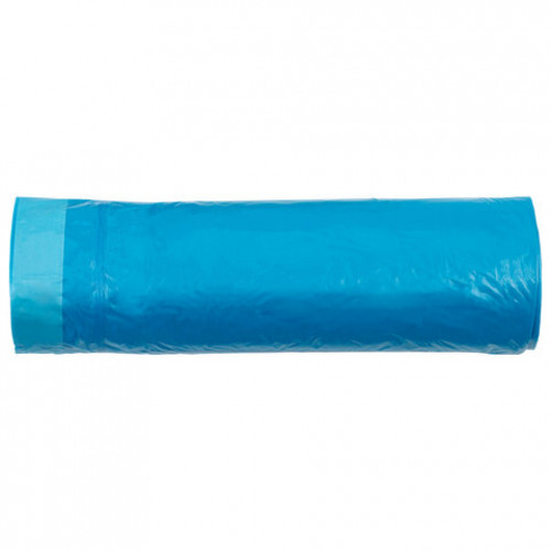 Мешки для мусора с завязками LAIMA ULTRA 60 л, синие, 20 шт., прочные, ПНД 17 мкм, 60х70 см, 607692