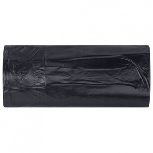 Мешки для мусора 60л черные в рулоне 30 штук особо прочные, ПВД 30 мкм, 58x68см, LAIMA, 702658