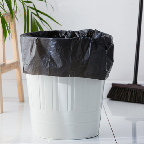 Мешки строительные для мусора 240л, СУПЕРПЛОТНЫЕ, черные, в рулоне 10шт, ПВД, 45мкм, YORK, 090920