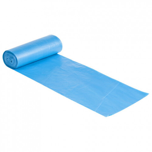 Мешки для мусора LAIMA ULTRA 90 л синие 20 шт. прочные, ПНД 14 мкм, 70х90 см, 607693