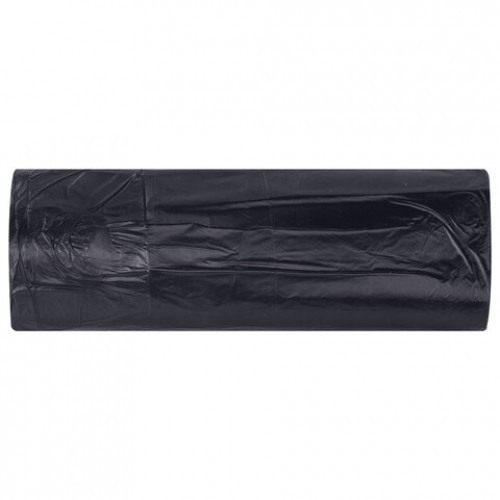 Мешки для мусора с завязками 120л черные в рулоне 10шт особо прочные ПВД 65мкм 70x95см, LAIMA, 702669