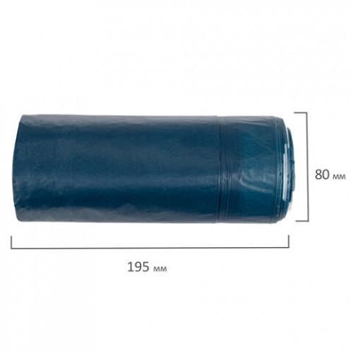 Мешки для мусора с завязками LAIMA ULTRA, 60 л, синие, 15 шт., особо прочные, ПСД 30 мкм, 60х70 см, 607696