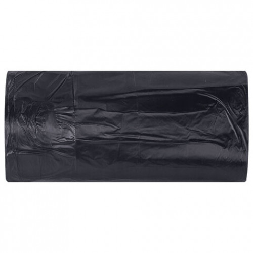 Мешки для мусора 120л черные в рулоне 10 штук сверхпрочные, ПВД 80 мкм, 70x110см, LAIMA, 702664