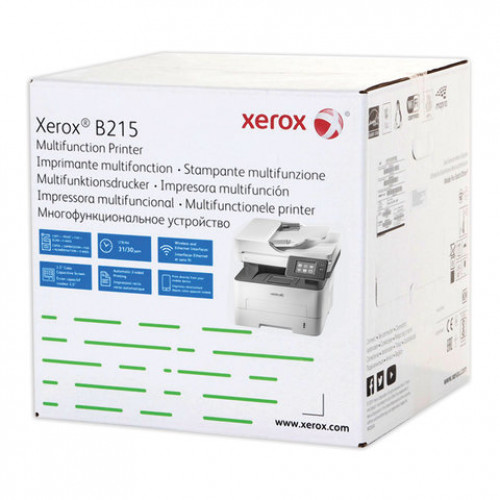 МФУ лазерное XEROX B215 4 в 1, А4, 30 стр/мин, 30000 стр/мес, ДУПЛЕКС, сетевая карта, АПД, Wi-Fi, B215DNI