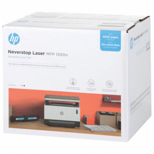 МФУ лазерное HP Neverstop Laser 1200n 3 в 1, А4, 20 страниц/мин, 20000 страниц/месяц, сетевая карта, СНПТ, 5HG87A