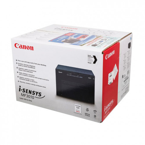 МФУ лазерное CANON i-Sensys MF3010 (принтер, копир, сканер), А4, 18 страниц/мин., 8000 страниц/месяц, без кабеля USB, 5252B004