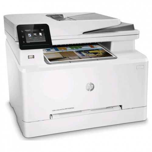 МФУ лазерное ЦВЕТНОЕ HP Color LaserJet Pro M283fdn 4 в 1, 21 стр./мин, 40000 стр./месяц, ДУПЛЕКС, АПД, Wi-Fi, сетевая карта, 7KW74A