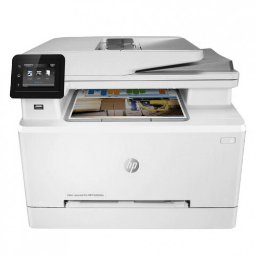 МФУ лазерное ЦВЕТНОЕ HP Color LaserJet Pro M283fdn 4 в 1, 21 стр./мин, 40000 стр./месяц, ДУПЛЕКС, АПД, Wi-Fi, сетевая карта, 7KW74A