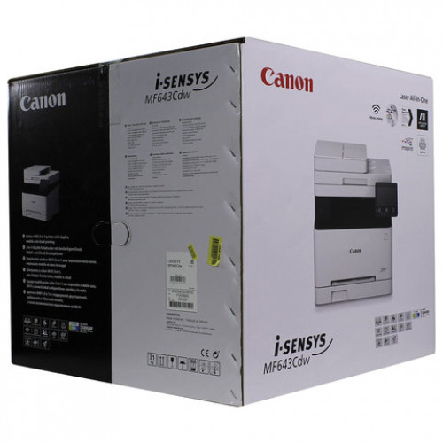 МФУ лазерное ЦВЕТНОЕ CANON i-SENSYS MF643Cdw 3 в 1, А4, 21 страниц/мин., 30000 страниц/месяц, сетевая карта, АПД, ДУПЛЕКС, Wi-Fi, 3102C008