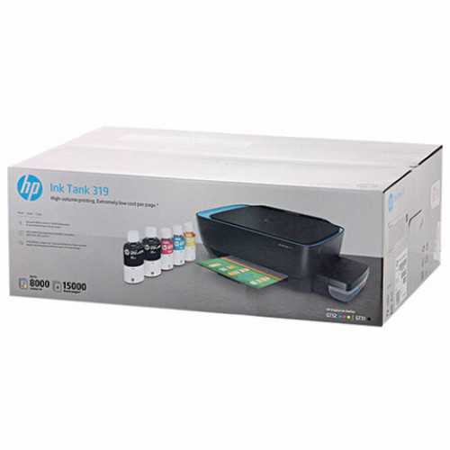 МФУ струйное HP Ink Tank 319 3 в 1, А4, 8 стр/мин, 1000 стр/мес, СНПЧ, Z6Z13A