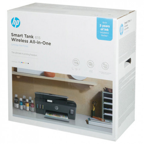 МФУ струйное HP Smart Tank 615 4 в 1, А4, 11 стр/мин, Wi-Fi, АПД, Bluetooth, сетевая карта, СНПЧ, Y0F71A