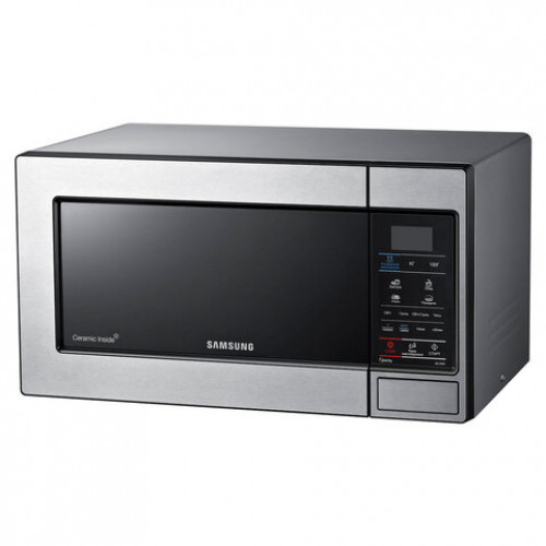 Микроволновая печь SAMSUNG ME83MRTS/BW, объем 23 л, мощность 800 Вт, сенсорное управление, серебро