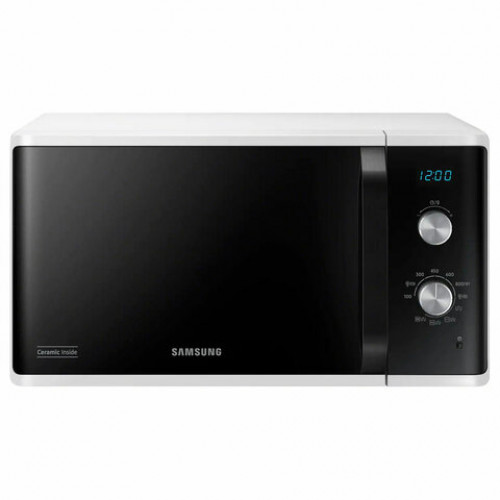 Микроволновая печь SAMSUNG MG23K3614AW/BW, объем 23 л, мощность 800 Вт, механическое управление, гриль, белая