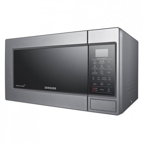 Микроволновая печь SAMSUNG GE83MRTS/BW, объем 23 л, мощность 800 Вт, сенсорное управление, гриль, серебристая
