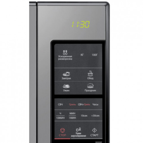 Микроволновая печь SAMSUNG GE83XR/BWT, объем 23л, мощность 800Вт, гриль, электронное управл.,черная