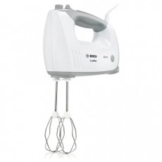Миксер BOSCH MFQ 36480, 450 Вт, 5 скоростей, 6 насадок, стакан, белый, MFQ36480
