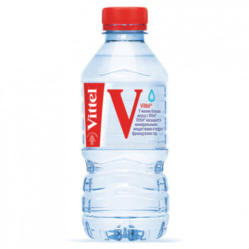 Вода негазированная минеральная VITTEL (Виттель), 0,33 л, пластиковая бутылка, Франция, WVTL00-033P24