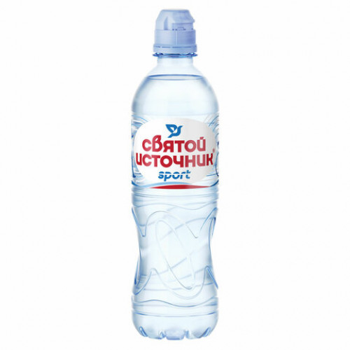 Вода негазированная питьевая СВЯТОЙ ИСТОЧНИК Спорт, 0,5 л, пластиковая бутылка, 12031256