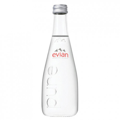 Вода негазированная минеральная EVIAN (Эвиан), 0,33 л, стеклянная бутылка, 10717