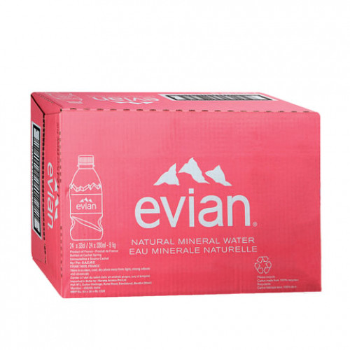 Вода негазированная минеральная EVIAN (Эвиан), 0,33 л, пластиковая бутылка, 13860