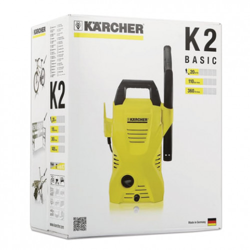 Минимойка KARCHER (КЕРХЕР) K 2 Basic, мощность 1,4 кВт, давление 110 бар, шланг 3 м, 1.673-000.0, 1.673-159.0