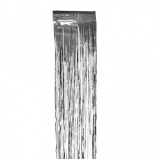 Дождик новогодний, ширина 75 мм, длина 1,5 м, серебристый, Д-303