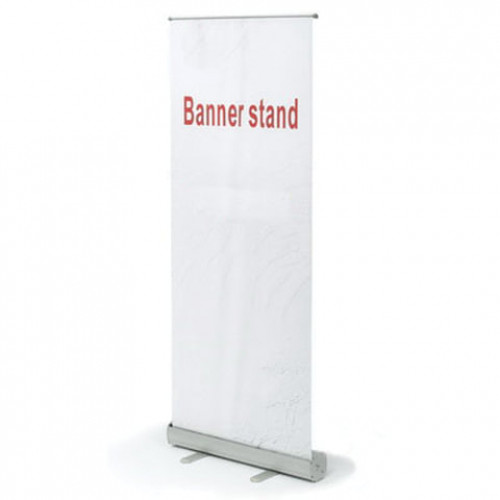 Стенд мобильный для баннера Роллскрин 2(80), размер рекламного поля 800х2000 мм, алюминий, 290521