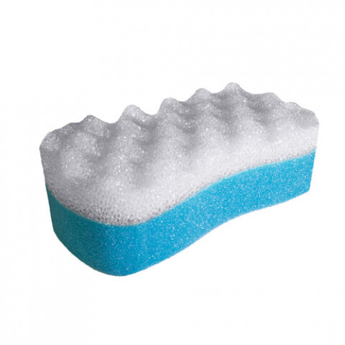 Губка для тела массажная, 16,4х9,3х5см, 18г/м3, европодвес, Бабочка, ассорти, YORK, 0, 11030