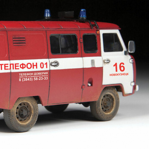 Модель для склеивания АВТО Пожарная служба УАЗ 3909, масштаб 1:43, ЗВЕЗДА, 43001