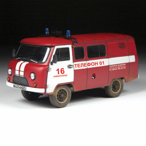 Модель для склеивания АВТО Пожарная служба УАЗ 3909, масштаб 1:43, ЗВЕЗДА, 43001