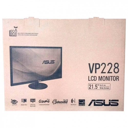 Монитор ASUS VP228HE 21.5 (55см), 1920x1080, 16:9, LED, 1ms, 200cd, VGA, HDMI, черный