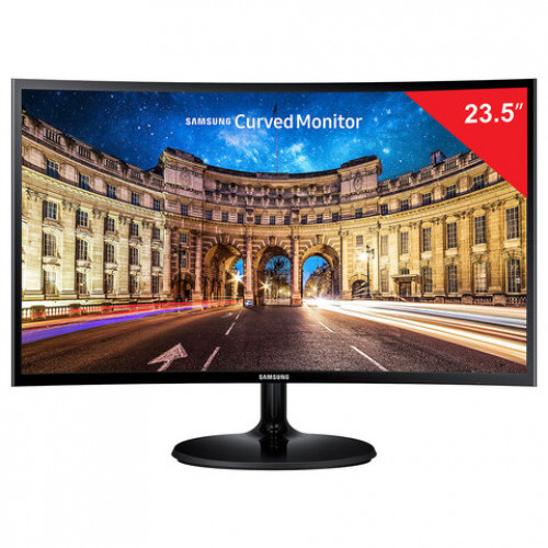 Монитор SAMSUNG C24F390FHI 23.5 (59.8 см), 1920x1080, 16:9, VA, 4 ms, 250 cd, HDMI, VGA, черный, LC24F390FHIXRU