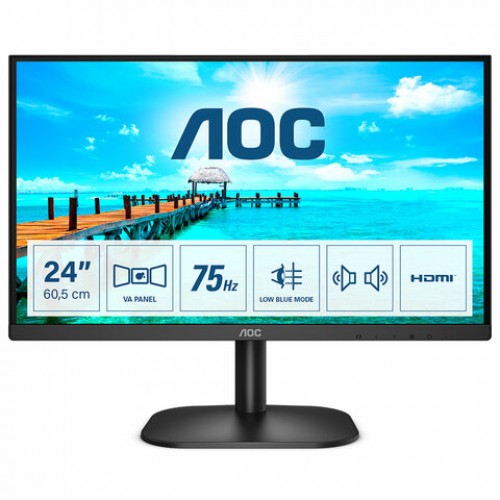 Монитор AOC 24B2XDAM 23.8 (60 см)/1920x1080/16:9/VA/4ms/250cd/HDMI/VGA/черный