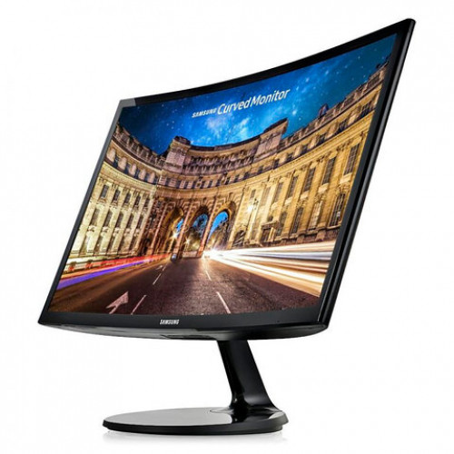 Монитор SAMSUNG C24F390FHI 23.5 (59.8 см), 1920x1080, 16:9, VA, 4 ms, 250 cd, HDMI, VGA, черный, LC24F390FHIXRU