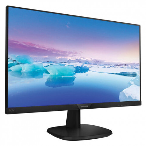 Монитор PHILIPS 243V7QSB 23.8 (60,5 см), 1920x1080, 16:9, IPS, 8 ms, 250 cd, DVI, черный, 472023