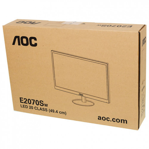 Монитор AOC E2070SWN (/01), 19,5 (50 см), 1600x900, 16:9, TN+film, 5 мс, 200 cd, VGA, черный